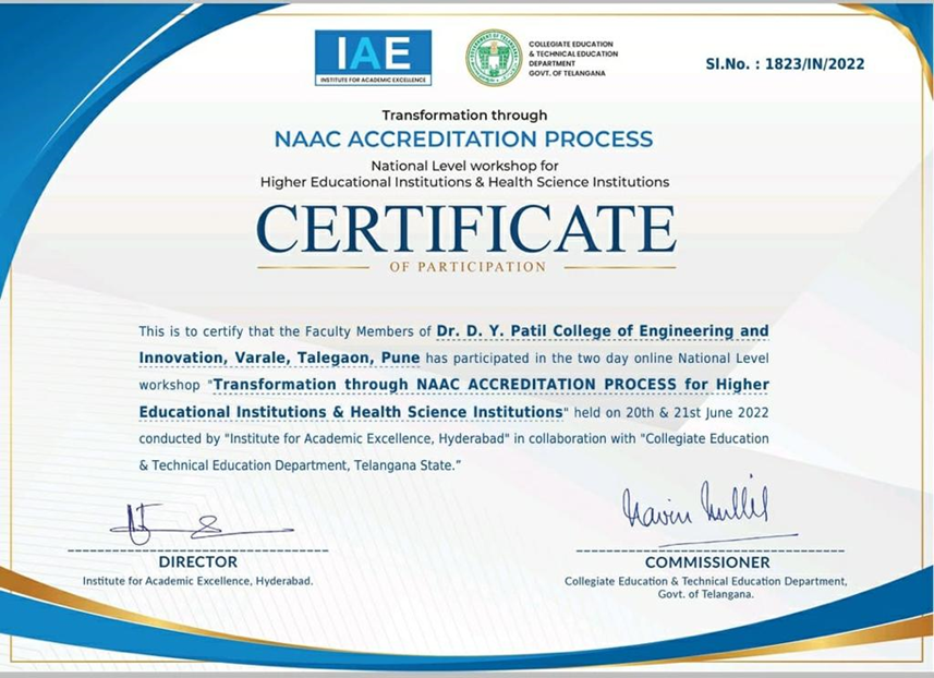 NAAC Workshop College Of Engineering